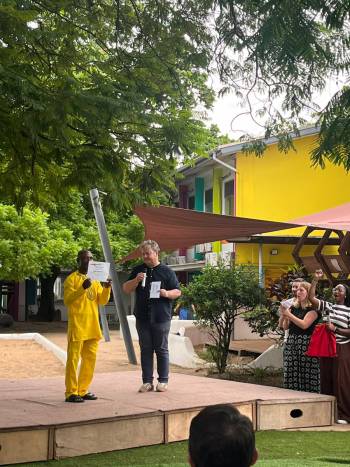 Schuljahresendfeier / End of schoolyear celebration / Farewell to Albert Kpengbaare