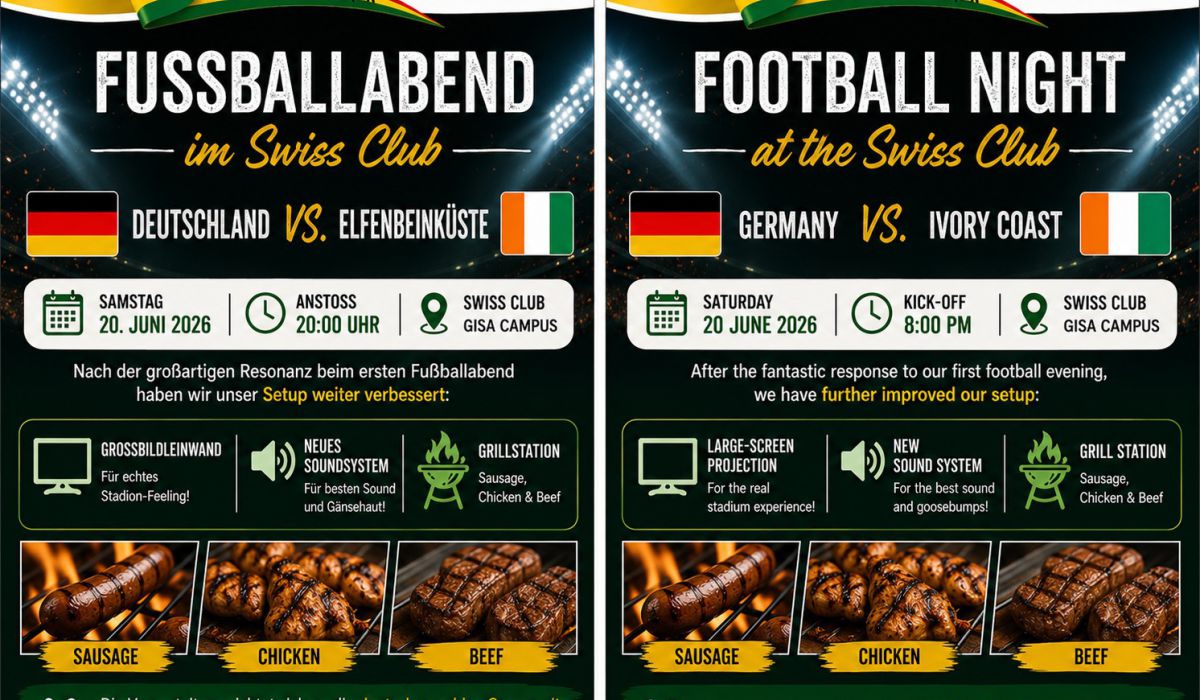Public Viewing an der GISA: Deutschland trifft auf die Elfenbeinküste