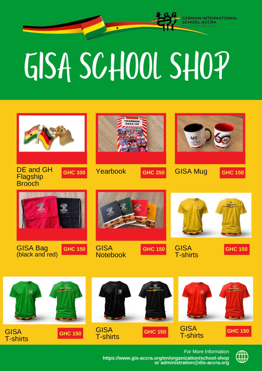 GISA School Shop Pricelist 2025/2026 Page 2