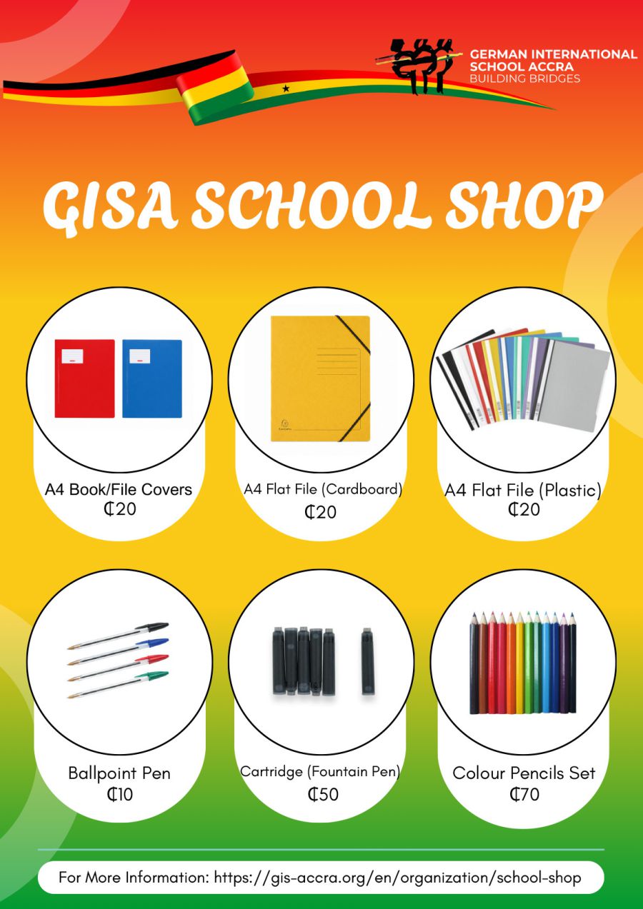 GISA School Shop Pricelist 2026/2027 Page 1